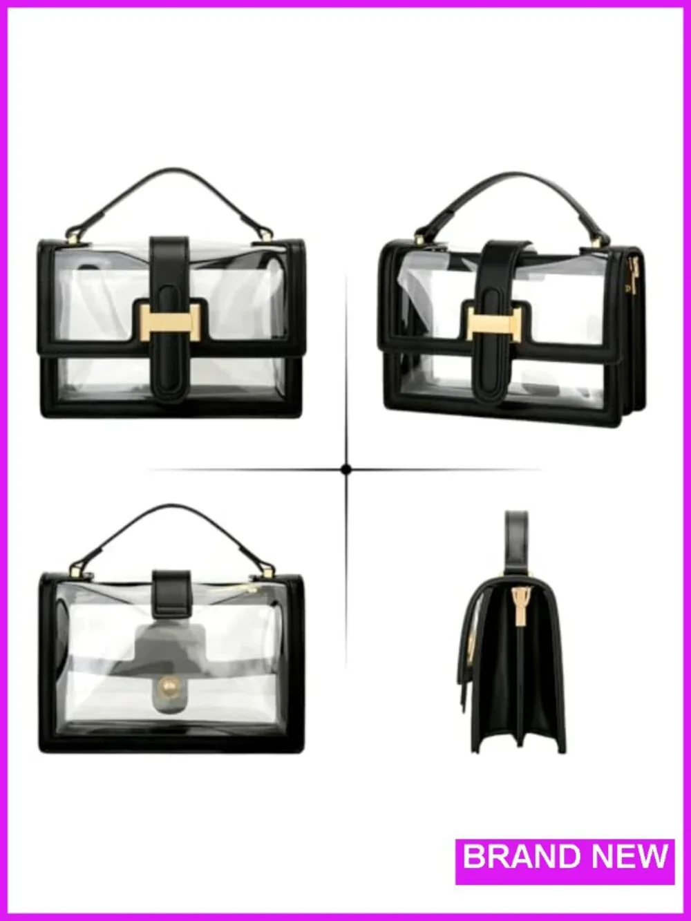 Clear Stadium Approved Crossbody Bag Purse Adjustable Strap Top Handle PVC